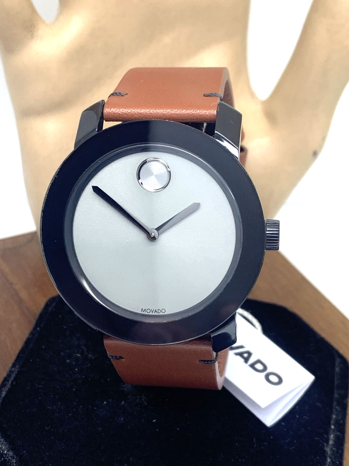 Movado Men’s Watch 3600442 Bold Swiss Quartz Gray Dial 42mm Brown Leather Strap