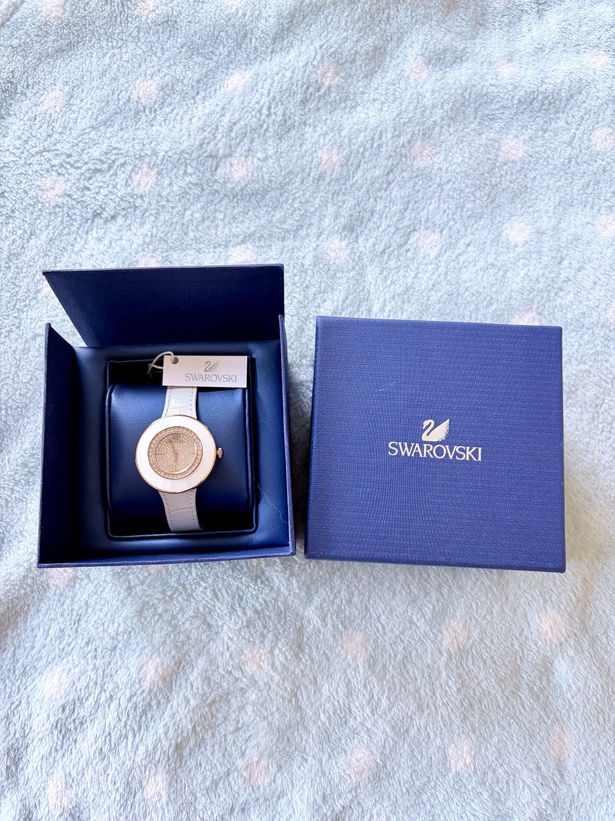 Swarovski Octea Dressy White Rose Gold Steel White Women’s Watch 5095383 Bling