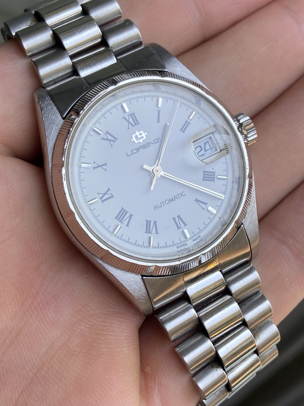 Vintage Swiss Rare Lorenz Automatic Diver Sub Date Watch