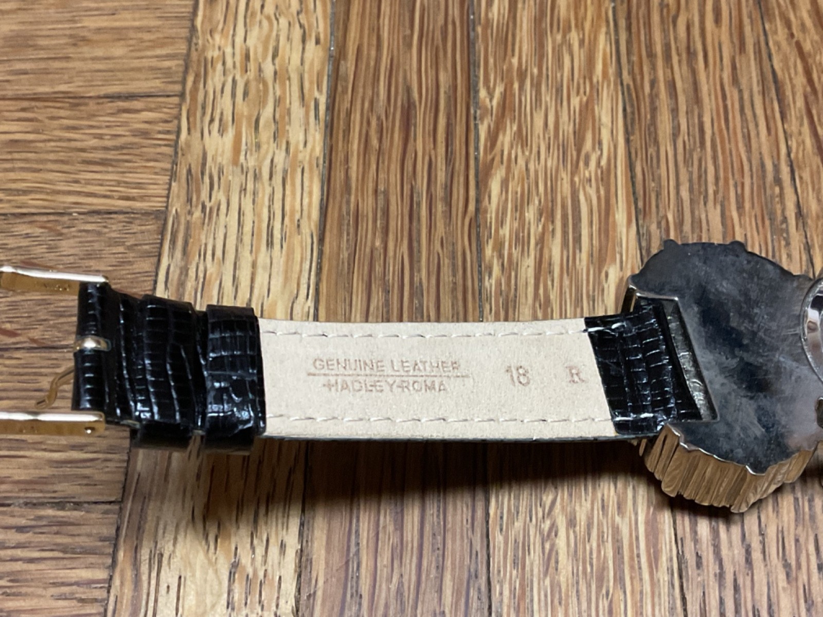Rare Vintage Rock Time Drum Watch Quartz Japan Hadley-Roma Leather Strap