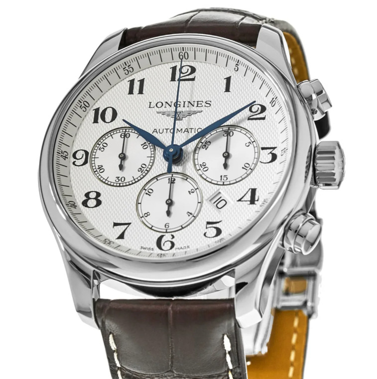 Longines Master Collection Men Brown Leather Automatic Stainless Watch L2.859.4