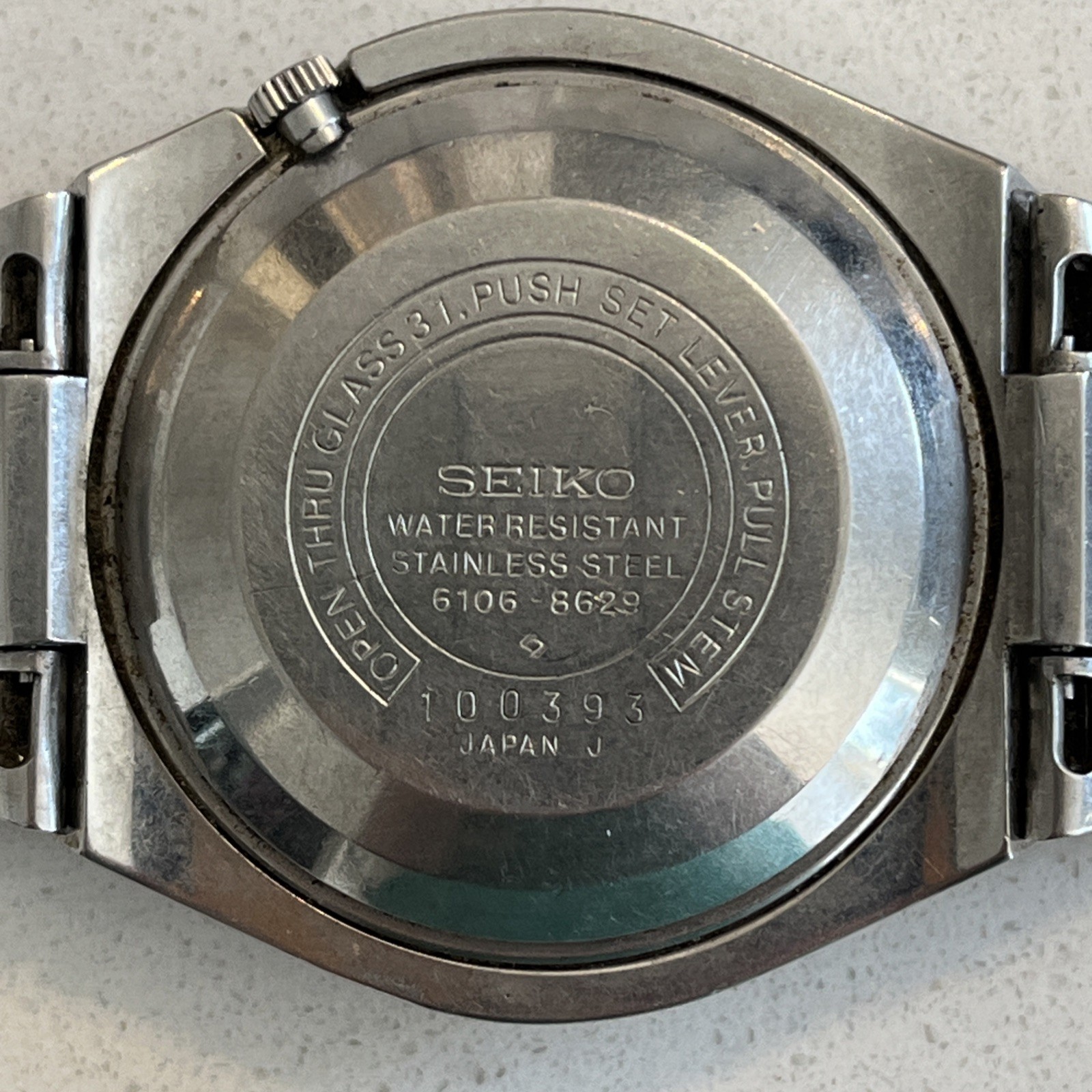 Vintage Seiko DX 6106-8629 Automatic – 1972 – Runs – English/Spanish Day/Date