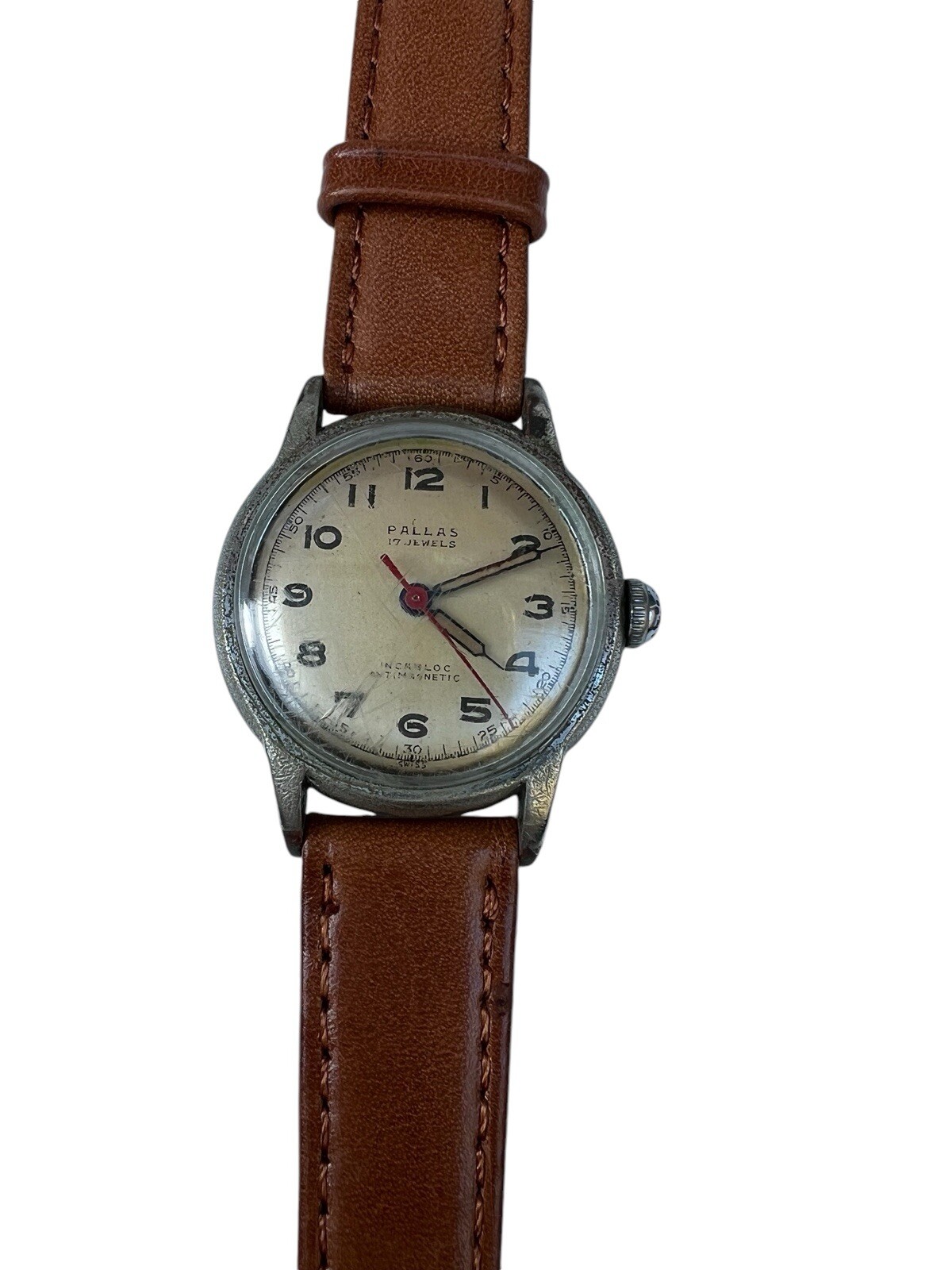 Vintage PALLAS 17 Jewels Incabloc Antimagnetic Manual Mechanical Watch Working