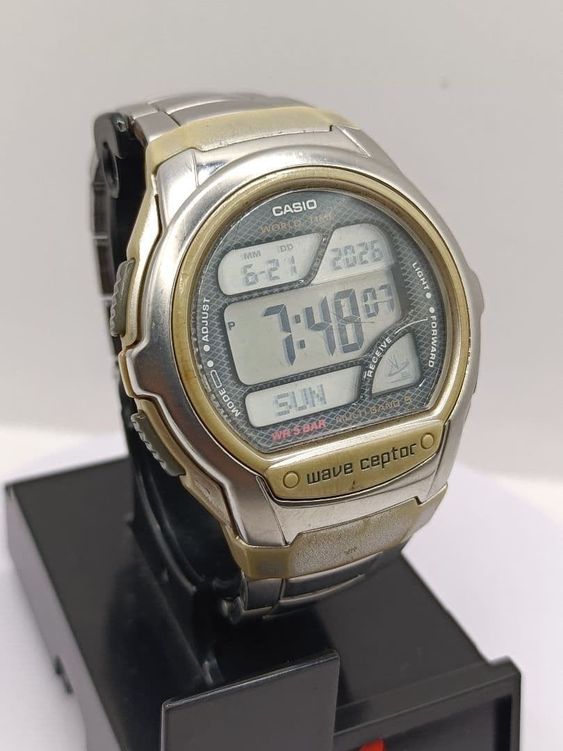Casio Wave Ceptor WV-58J Digital Watch – Battery Replaced – 6.7 inch Wrist