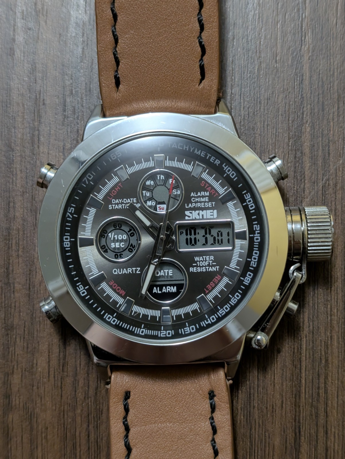 SKMEI 1515 Watch Sport Business Date Analog Digital Watch 3Bar Waterproof