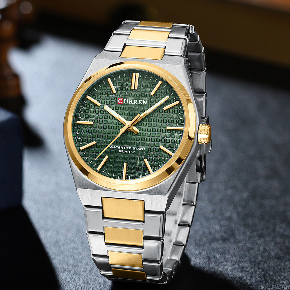 CURREN Men Quartz Watch Luxury Steel Wristwatch Luminous Sport Watch Males Watch