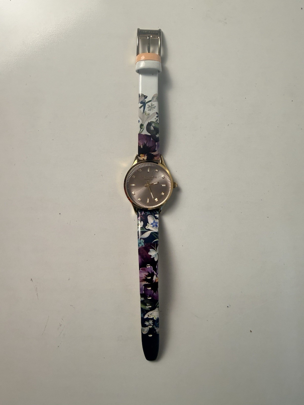 Ted Baker London TE50531003 Floral Leather Strap Watch 30M Water Resistent