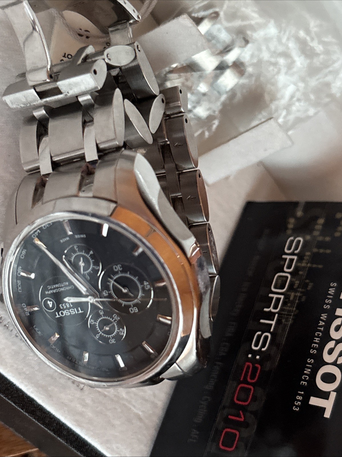 Tissot Couturier Watch Automatic Chronograph Black Dial Outstanding Timepiece