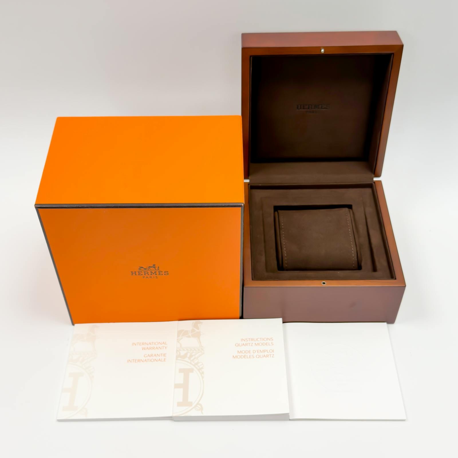 Hermes Cape Cod Rose Gold Gilt Diamond Strap Quartz Watch 31mm W059599WW00