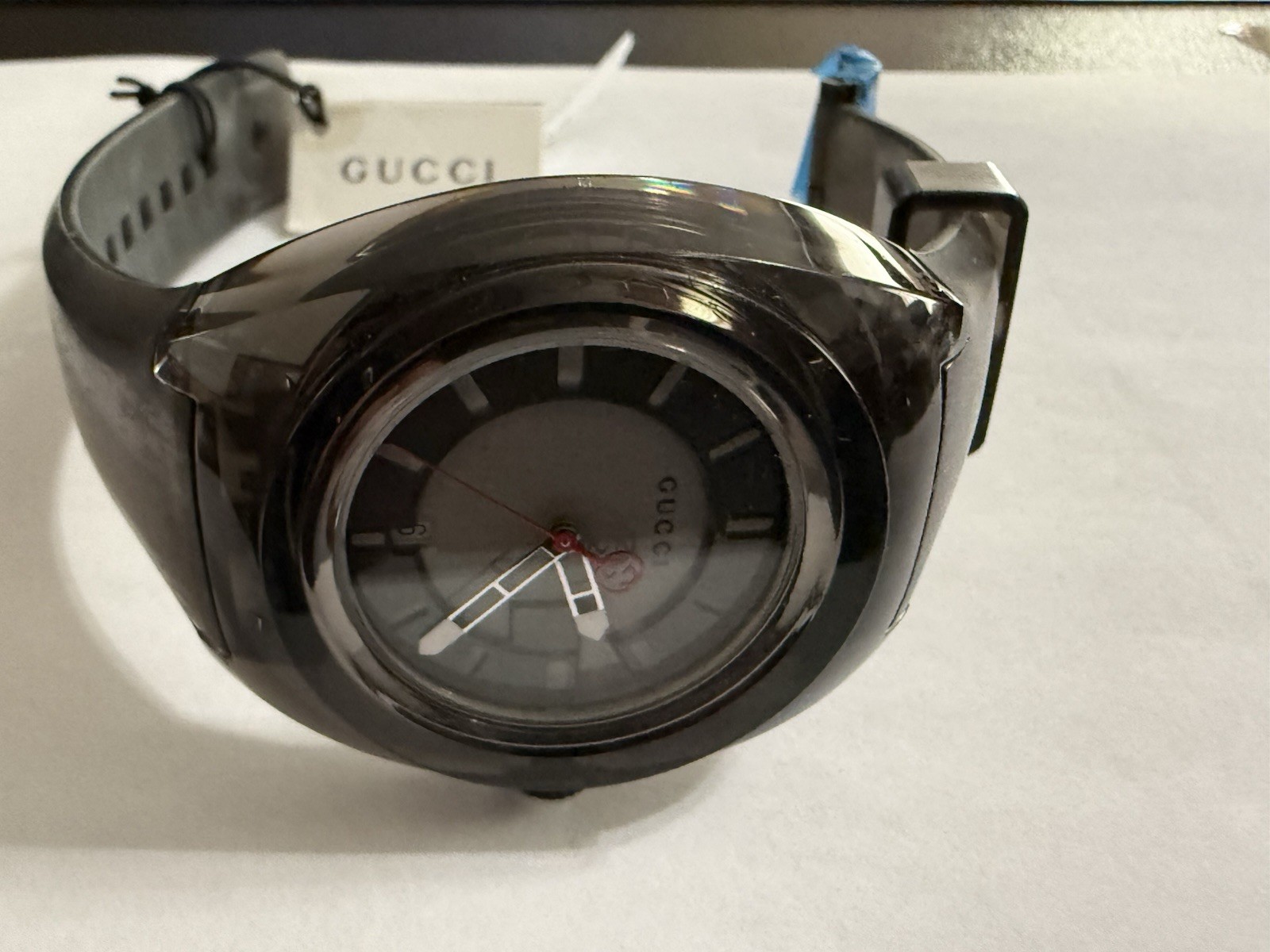 Gucci Sync XXL YA137111 43 mm Gray Resin with Rubber Strap Men’s Wristwatch