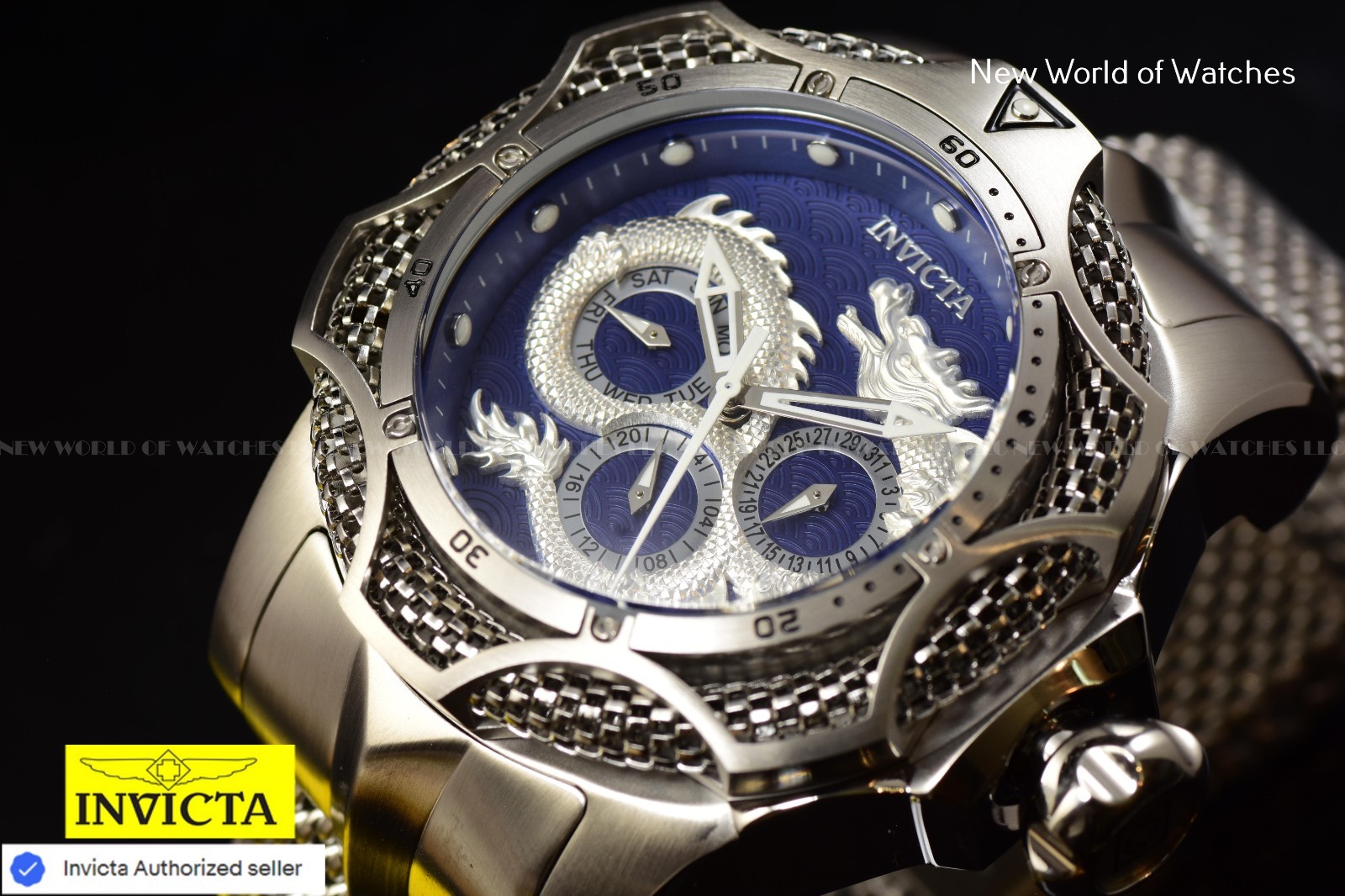 Invicta Men’s Venom Lim Ed Black Dial Chronograph Unique RARE Swiss Watch