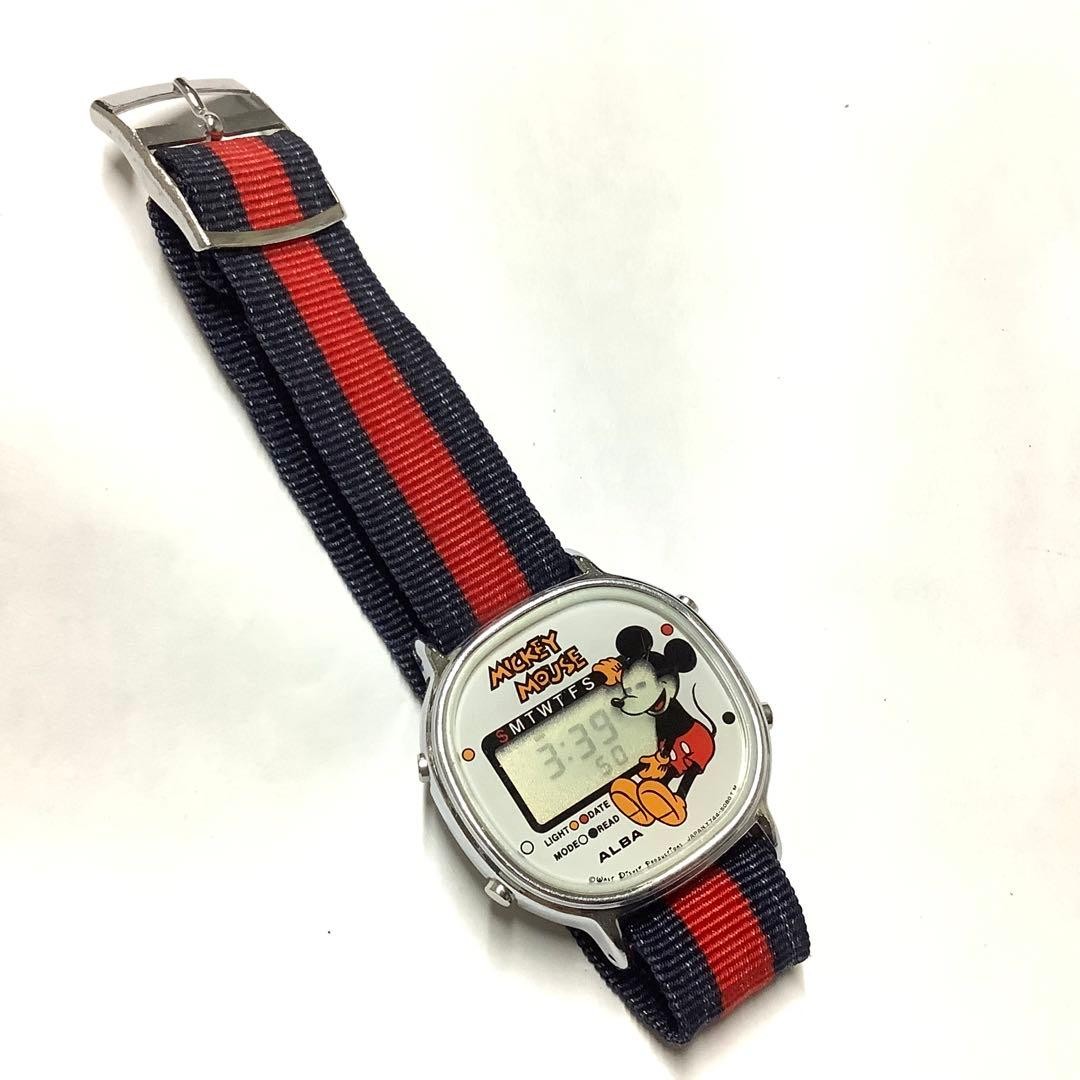 Seiko Disney Mickey Mouse Digital Watch Used Tested From Japan