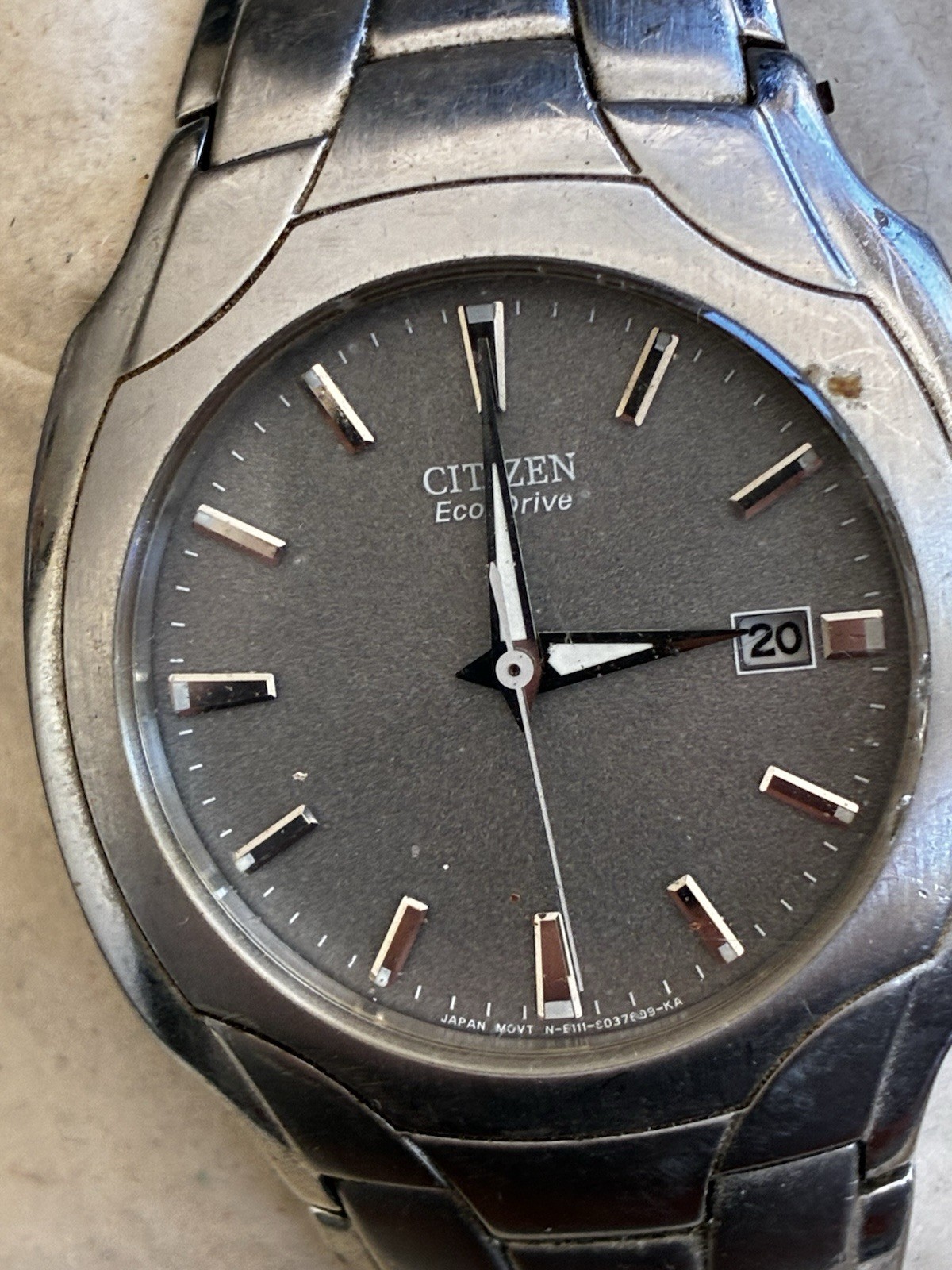 Citizen Eco-Drive Men’s Watch E111-S022240 Grey Dial 7.5″ Wrist 38mm Case