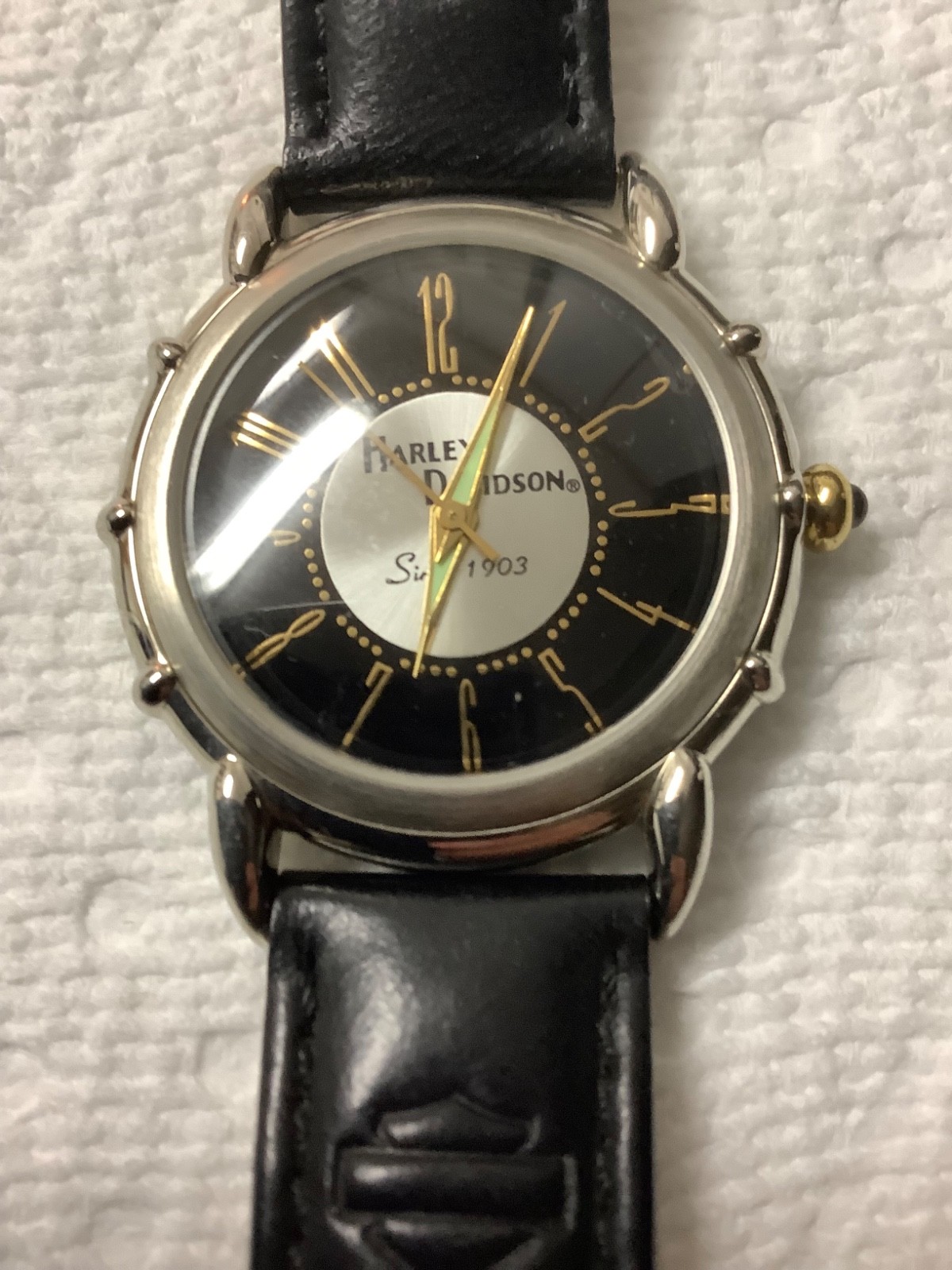 Vintage Harley Davidson Unisex Watch w/ Black Leather Band – Original Owner EC