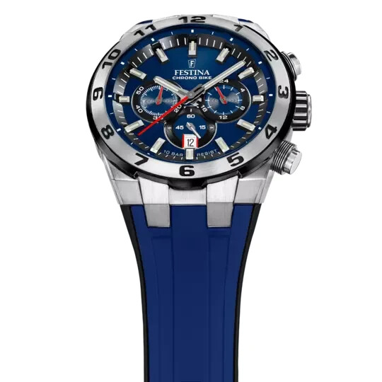 Festina Chrono Bike F206711 Mens Rubber Straps Analog Dial Quartz Watch 44.5 mm