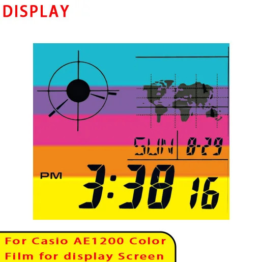 42 Style Display Color Screen Filter for Casio AE1200 Display HD Gradient Filter