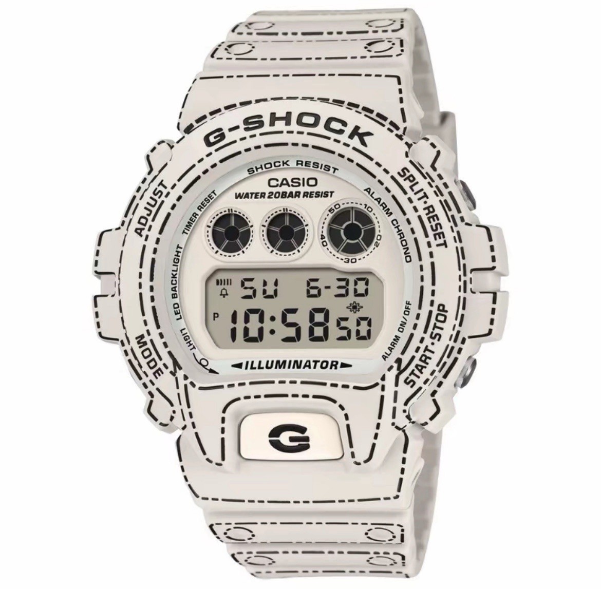 CASIO G-SHOCK Origami 2D Design DW-6900RGM-5JR Made in JP 2025 White