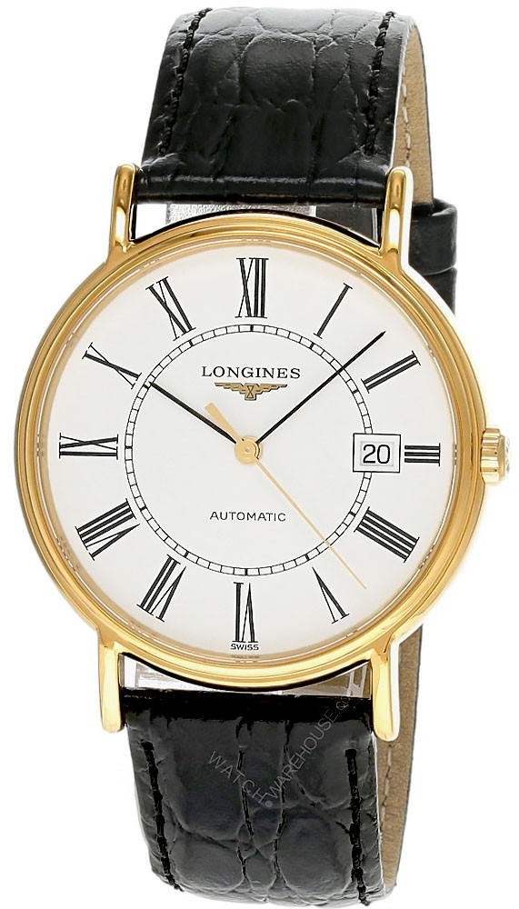 Longines Presence 38.5mm White Dial Leather Men’s Watch L4.921.2.11.2
