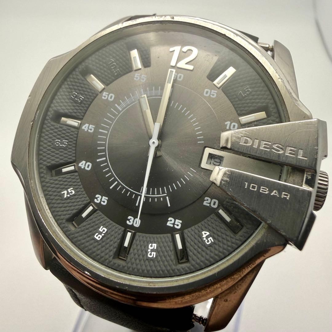 Diesel DZ-1206 Black Quartz Wristwatch Men’s New Battery Belt Japan 073338