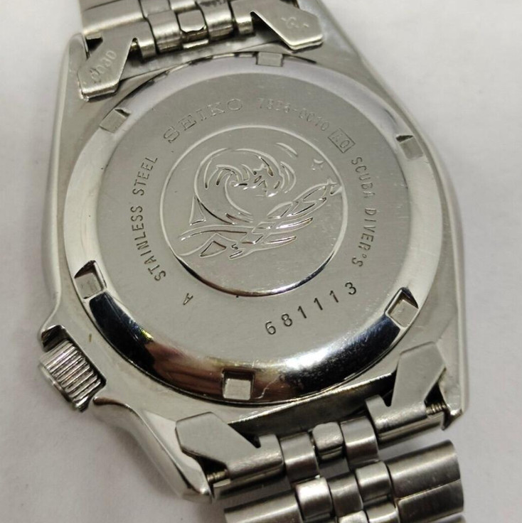 SEIKO Diver 7S26 0010 Automatic Watch Blue Dial 20cm 7.87in Stainless Band