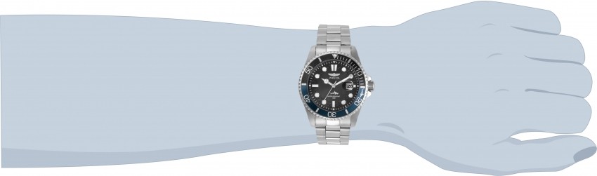 Invicta Men’s 30956 Pro Diver Quartz 3 Hand Black Dial Stainless Steel Watch