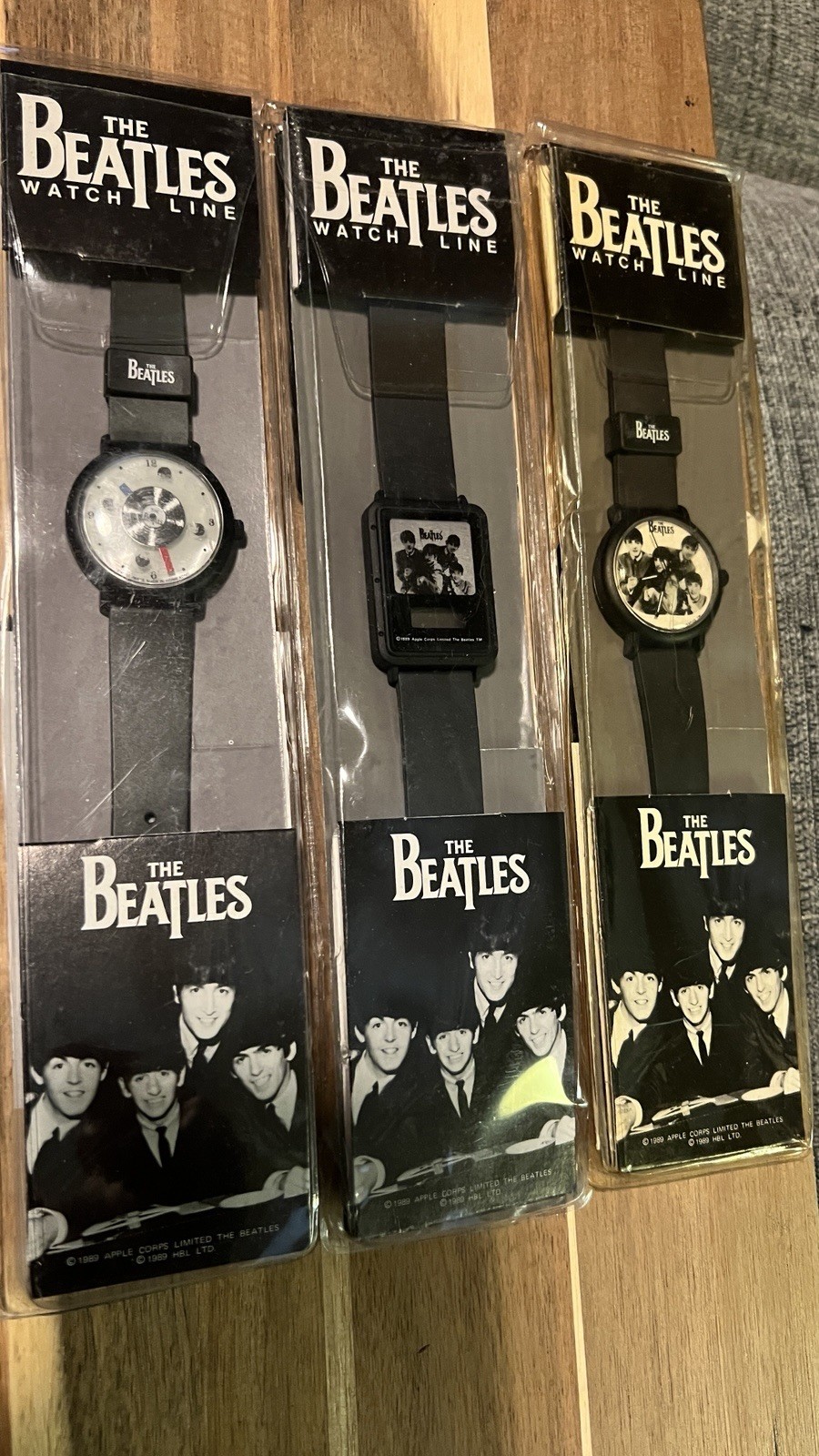 Set Of 3 THE BEATLES WATCH LINE 1989 Apple Corps Limited In Original Package