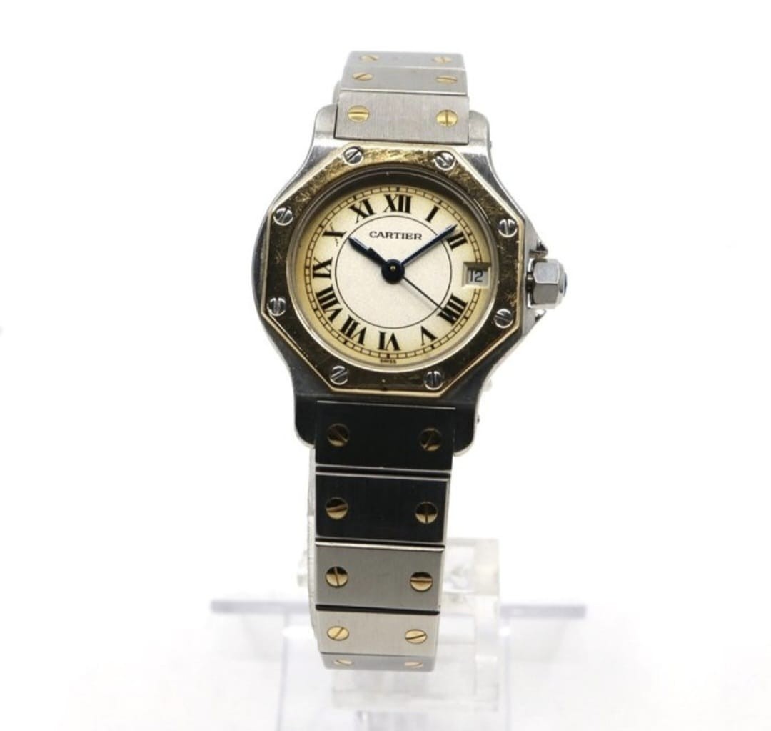 Cartier Santos Octagon Women’s 25mm Steel 18k Yellow Gold Quartz