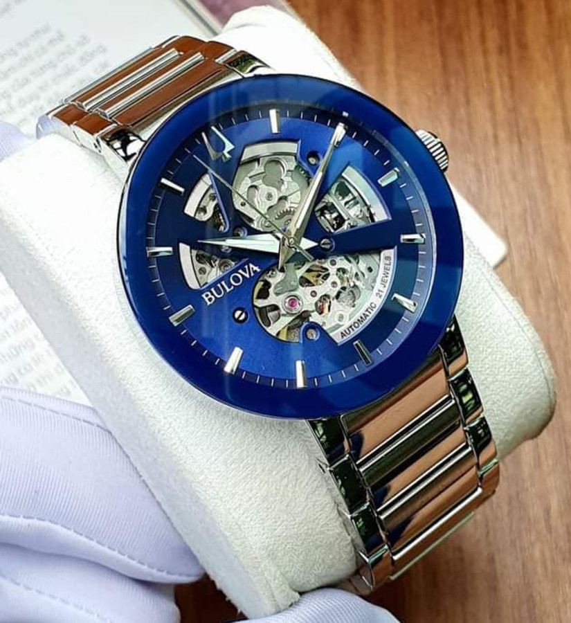 Bulova Futuro Automatic Blue Dial Stainless 96A204 Steel Men’s Watch
