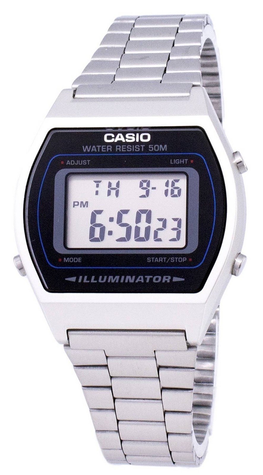 Casio Digital Alarm Illuminator Quartz Stainless Steel B640WD-1AVDF Unisex Watch