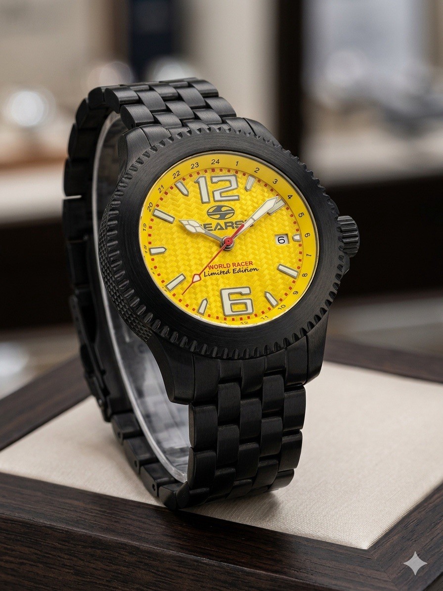 Seapro World Racer Limited Edition Swiss Automatic 25J Yellow Dial 200M Diver