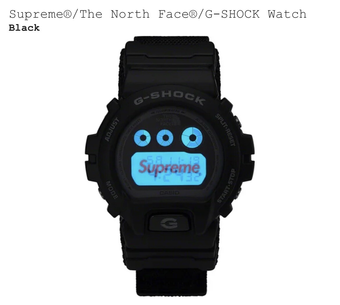 Brand New Supreme® x The North Face® x G-SHOCK Watch – Black – FW22