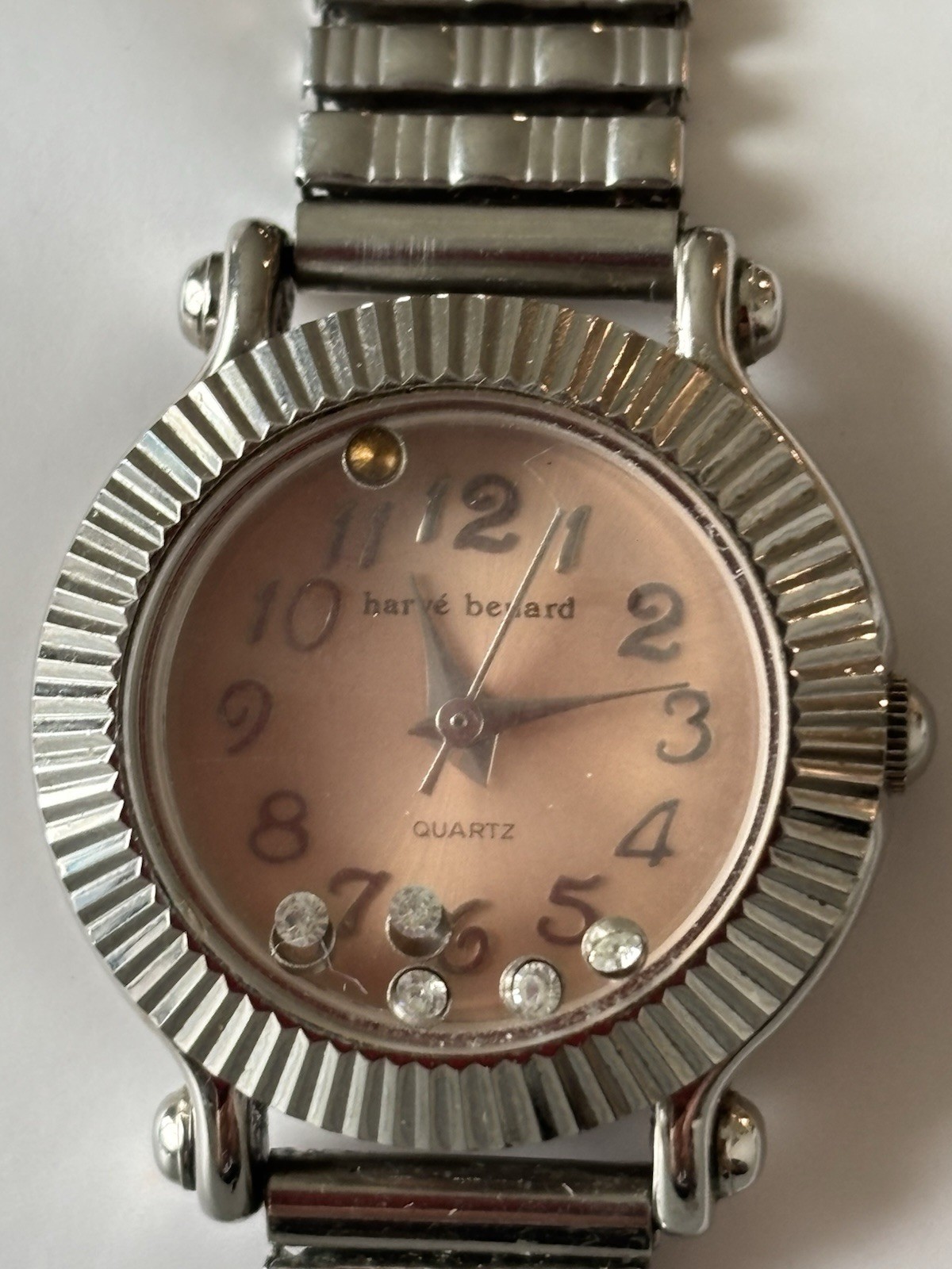 Vintage Watch For Women Harve Benared- With Floating Stones On Crystal.