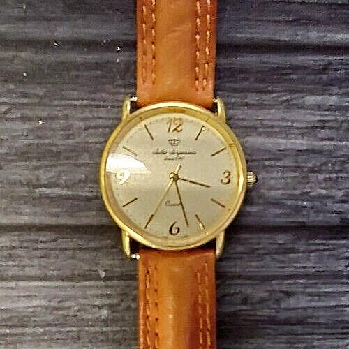 Rare Vintage Jules Jurgensen Gold Men’s 4673 Champaign Quartz Date Wristwatch!
