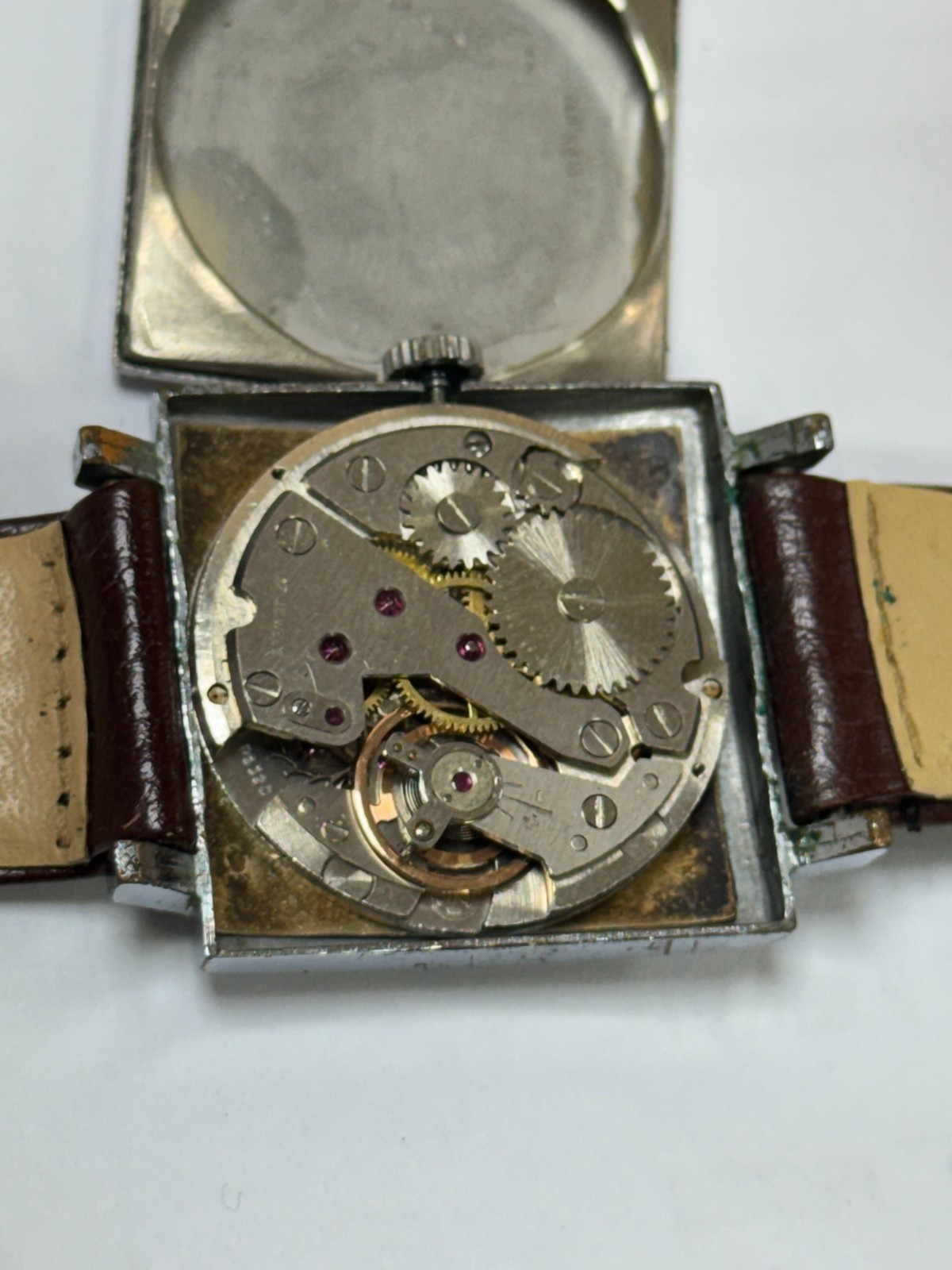 Vintage Melux Manual Date Watch 17 Jewels Cal.PS 32C Mens Square Swiss Made