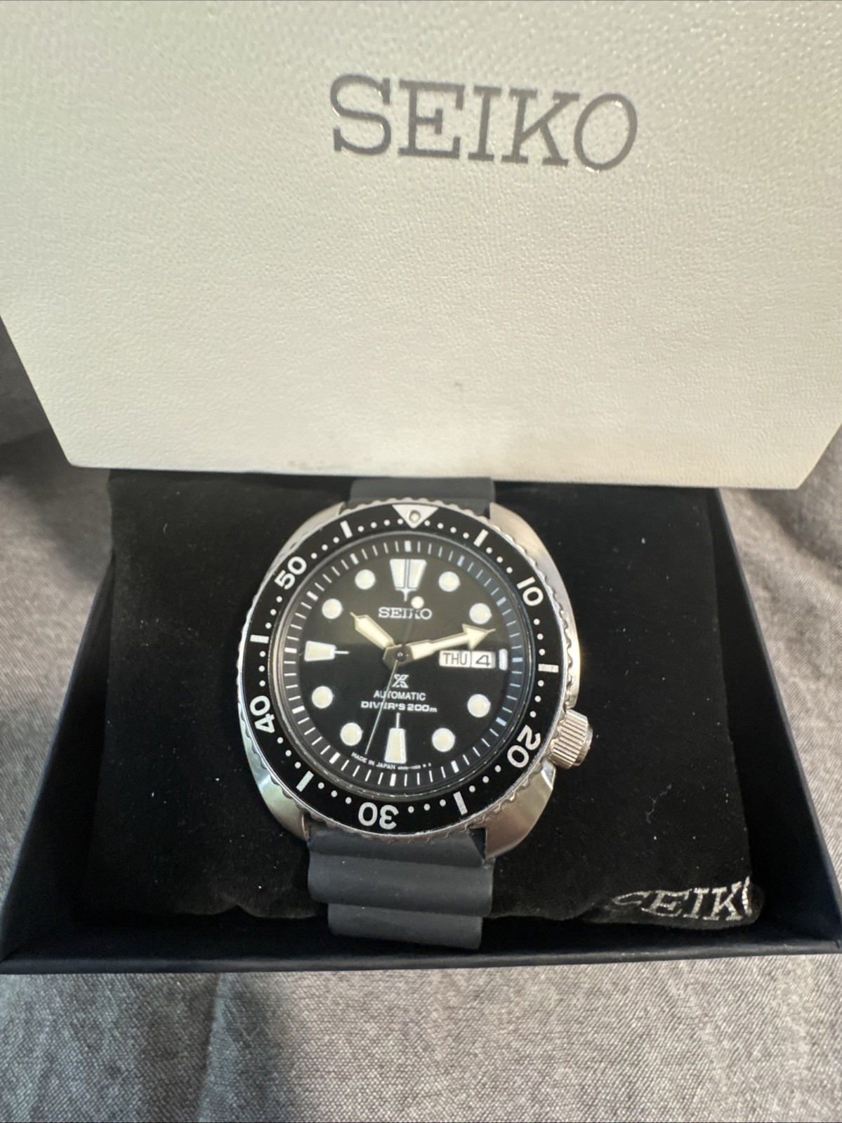 Seiko Prospex Turtle SRPE93 Automatic 45mm Case Men’s Black Rubber Watch Band