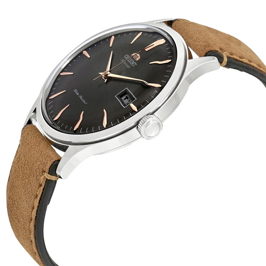 Orient Bambino Version IV Japan Automatic Stainless Steel Case Brown Suede Strap