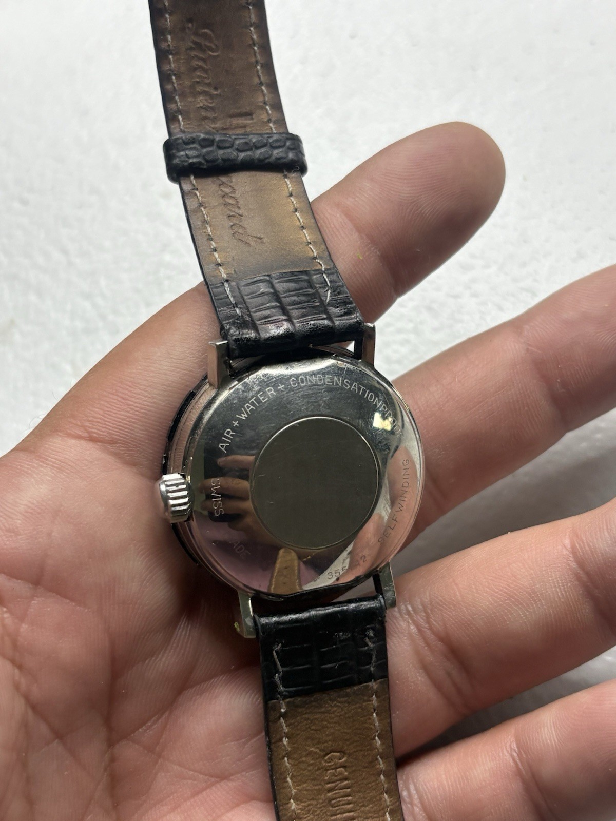 Glycine Vacuum Skin Diver 1960s Rare Runs 35.5mm Black Bezel