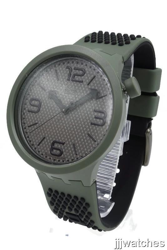 New Swiss Swatch Big Bold BBBUBBLES Green Silicone Watch 47mm SO27M100 $115
