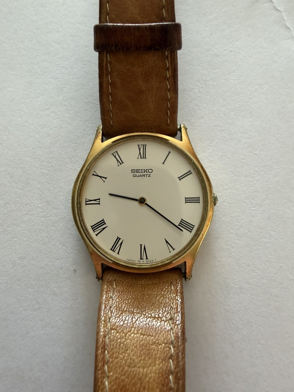 Seiko Men’s Quartz Dress Watch Gold plate 7800 8009