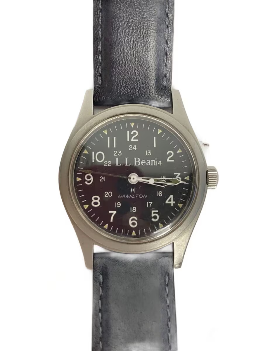 L.L.Bean × HAMILTON Watch / Black Leather 34mm Black Dial #2nW5028