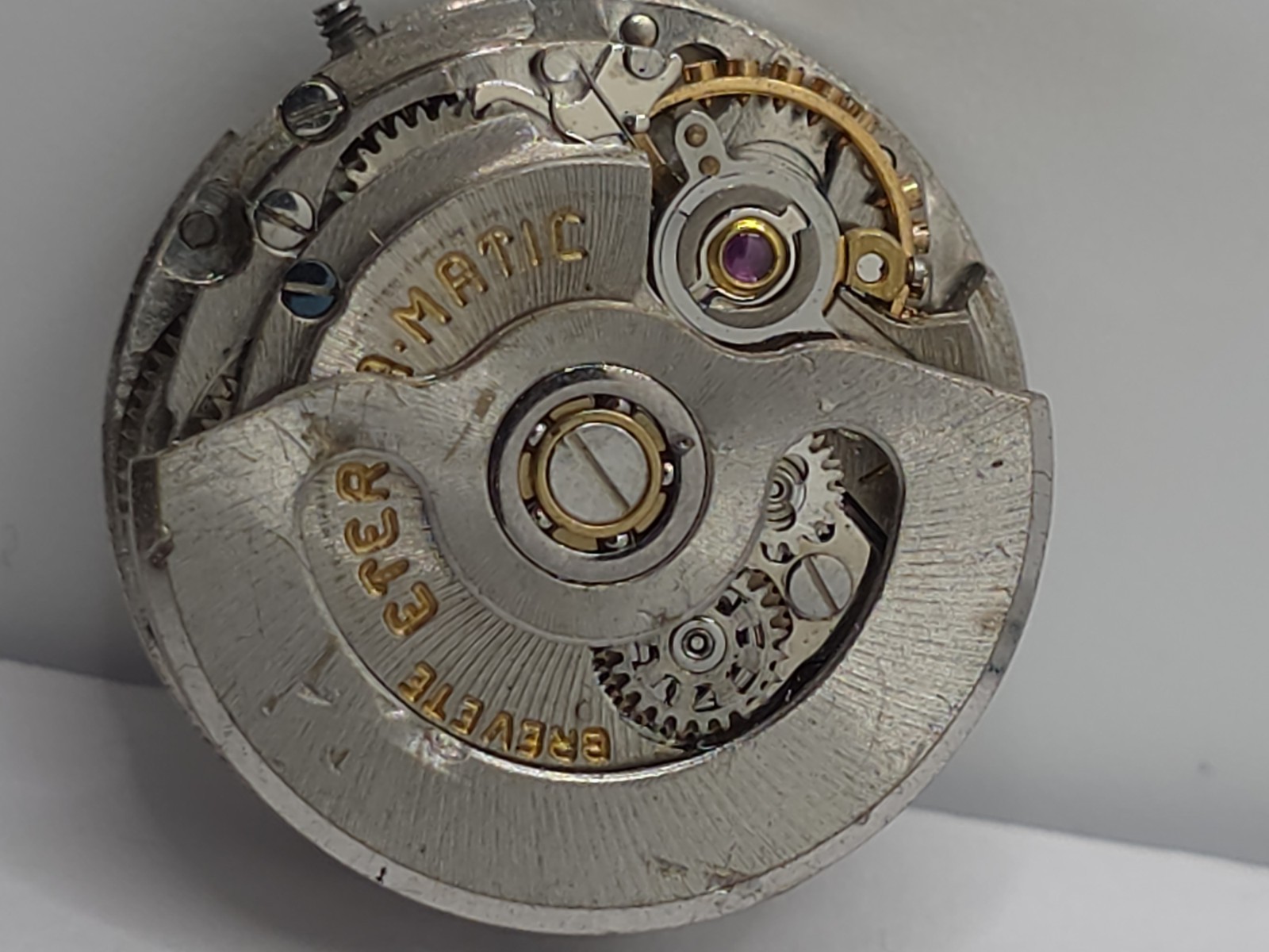 Vintage Eterna Matic Cal. 14010 Watch Movement For Parts Only Montre Uhren