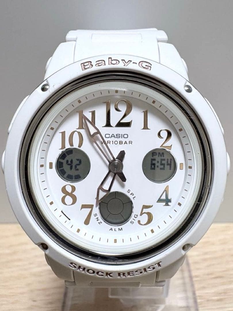 CASIO Baby-G BGA-150EF White Ana-Digi Watch Used
