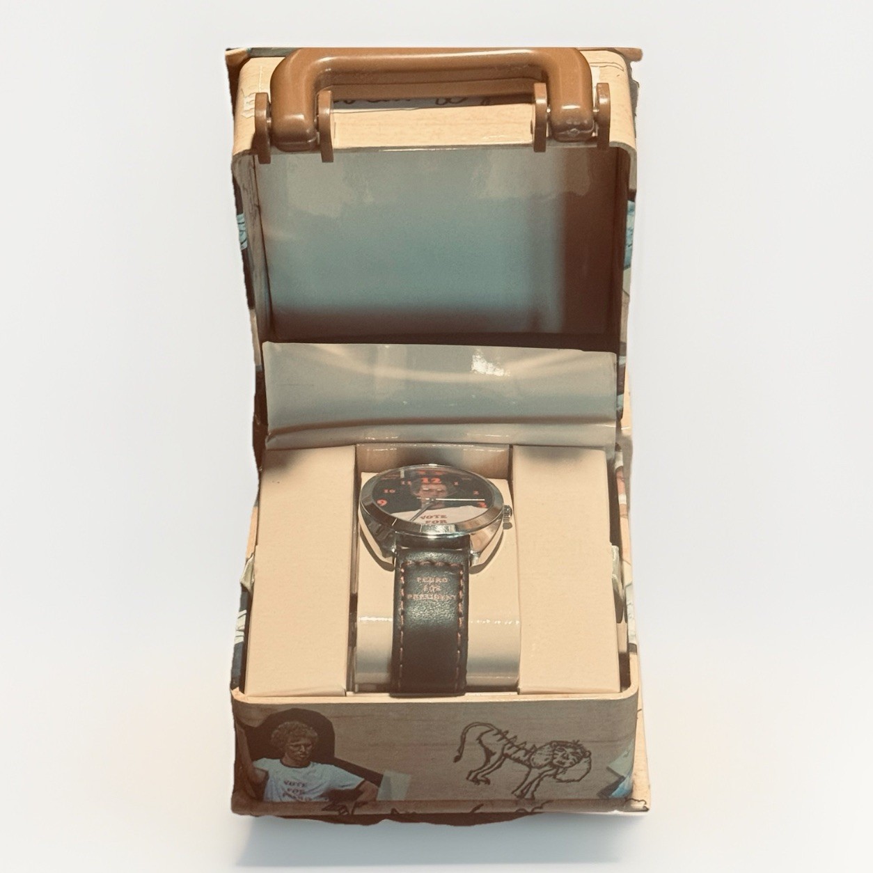 2005 Napolean Dynamite Analog Watch (Not Running) With Suitcase Box