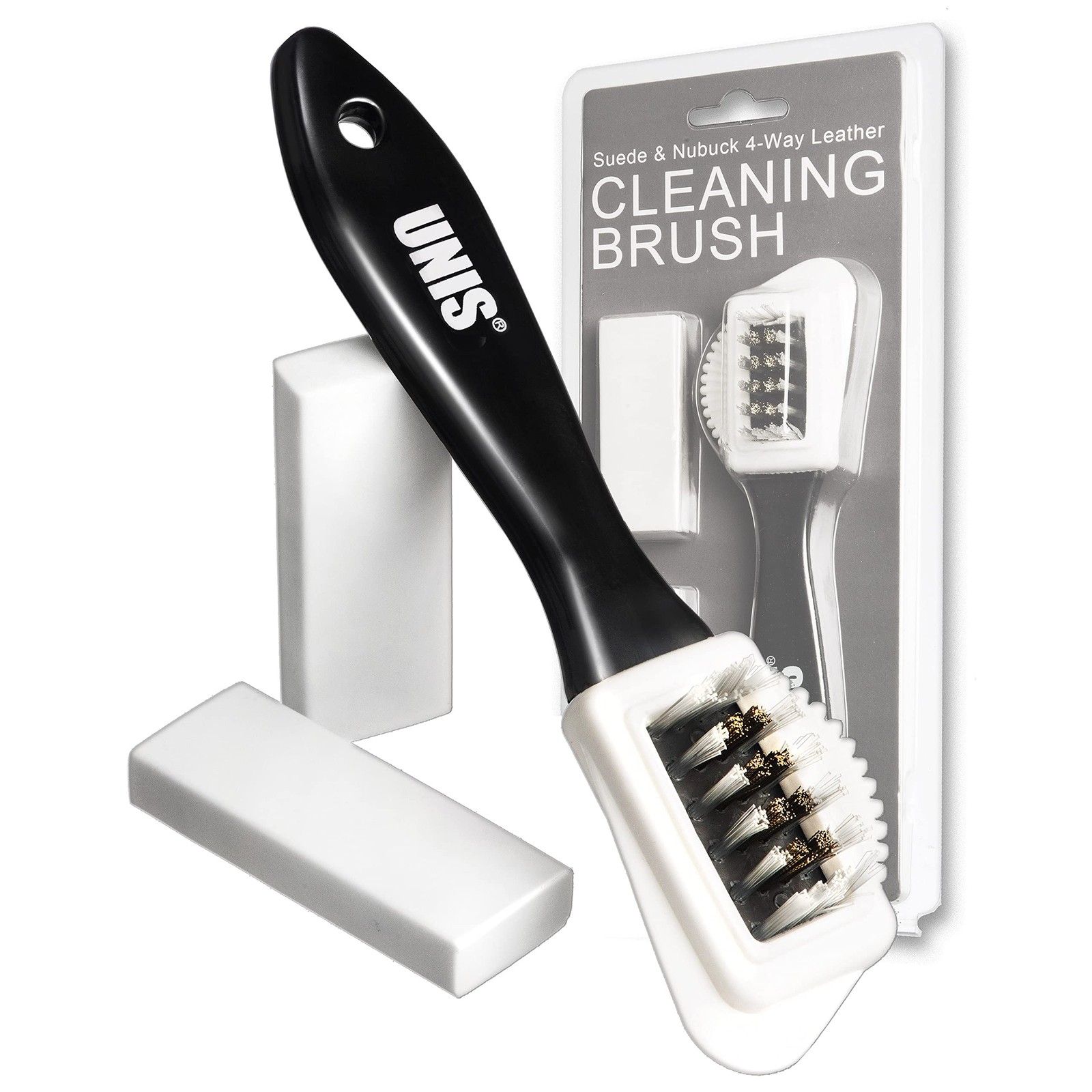 Suede & Nubuck Leather 4 Way Cleaning Caring Brush Shoe & Boots Cleaner Essentia