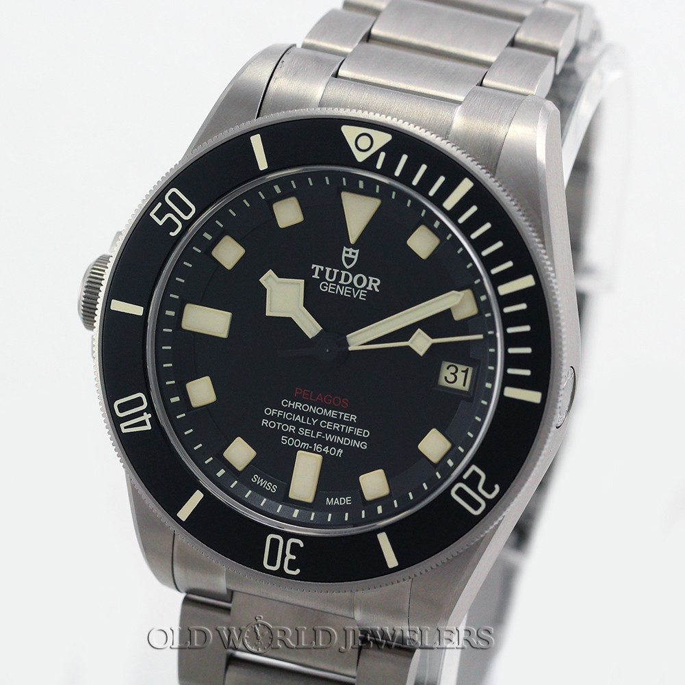 Tudor Pelagos LHD 25610TNL Black Dial Stainless Steel Box/Warranty Card/Straps