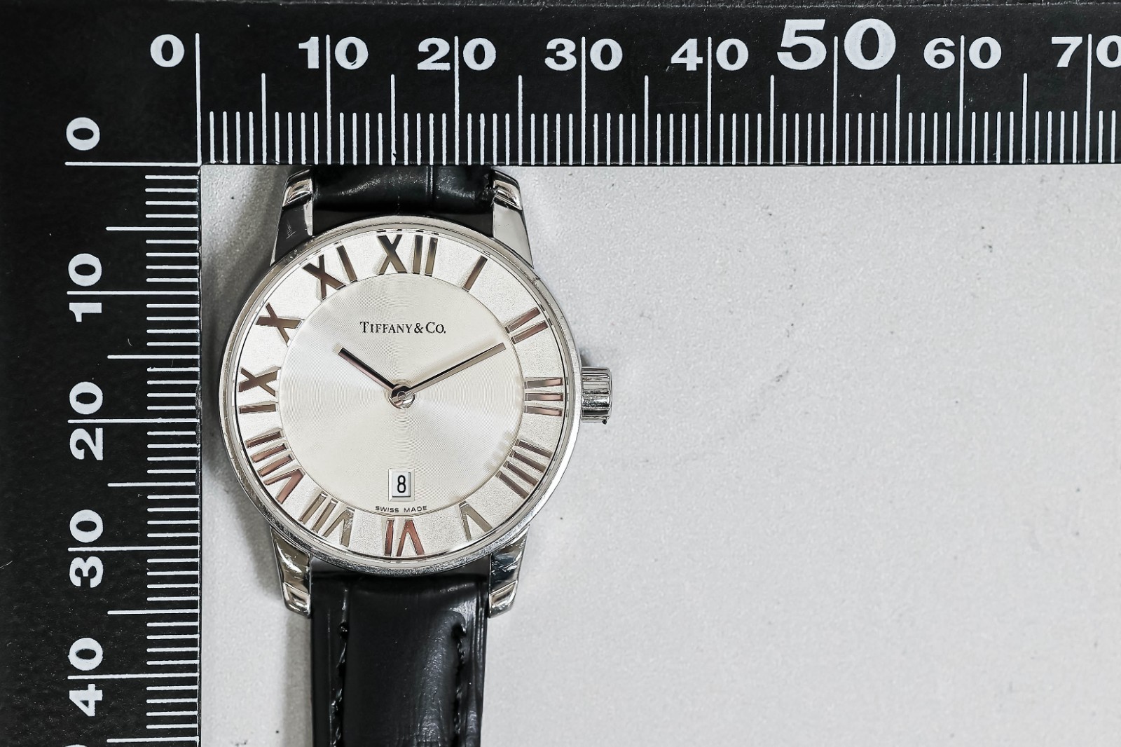 **NEAR MINT** Tiffany & Co. Atlas Dome Z1830 Quartz Date Roman 29mm Unisex Watch