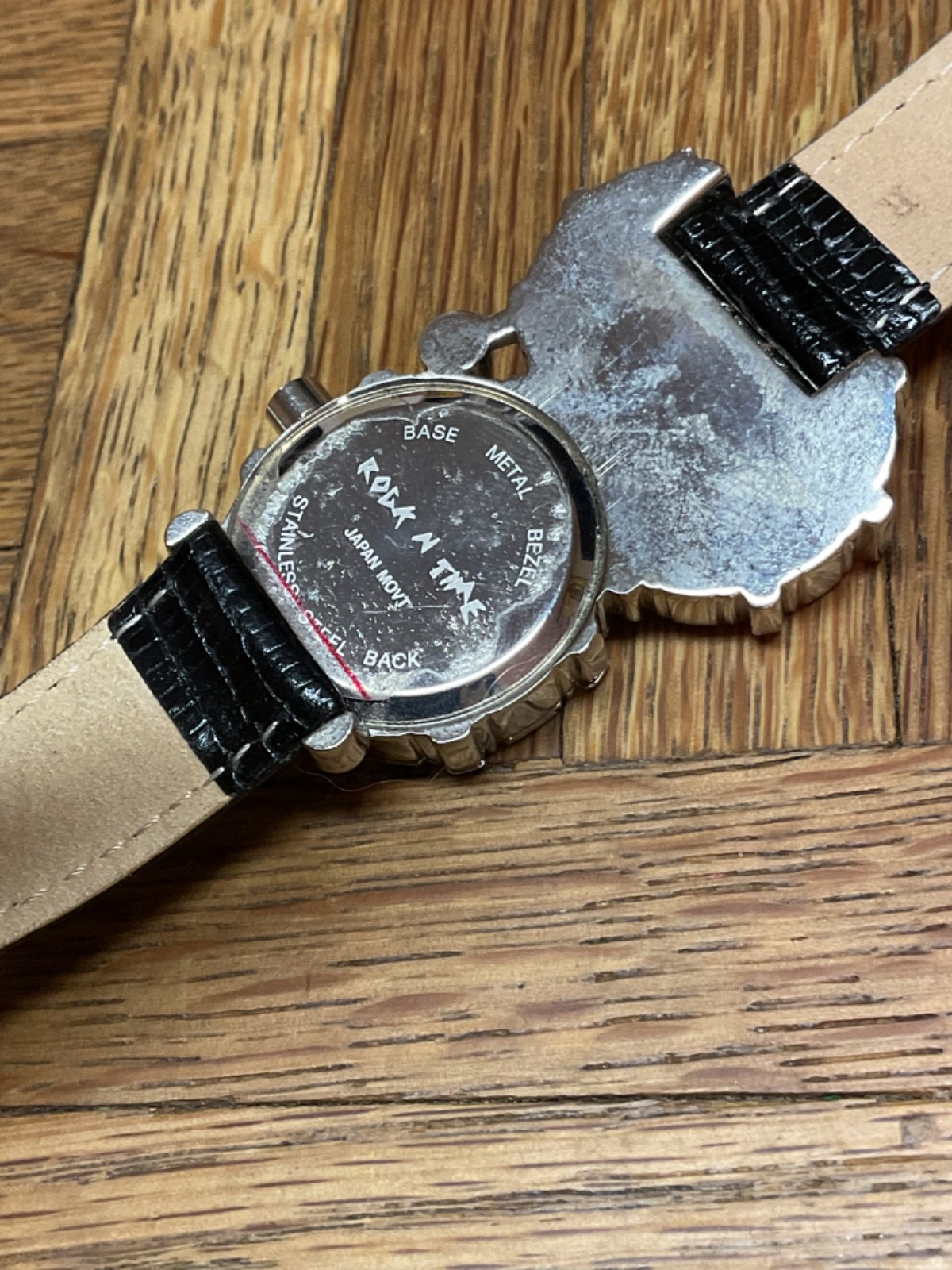 Rare Vintage Rock Time Drum Watch Quartz Japan Hadley-Roma Leather Strap