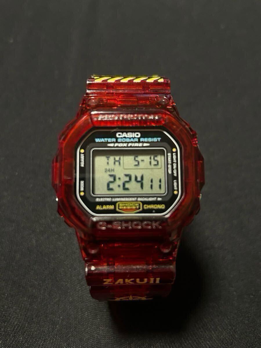 CASIO G SHOCK DW 5600E Red Comet Custom Gundam Char Aznable Shazaku