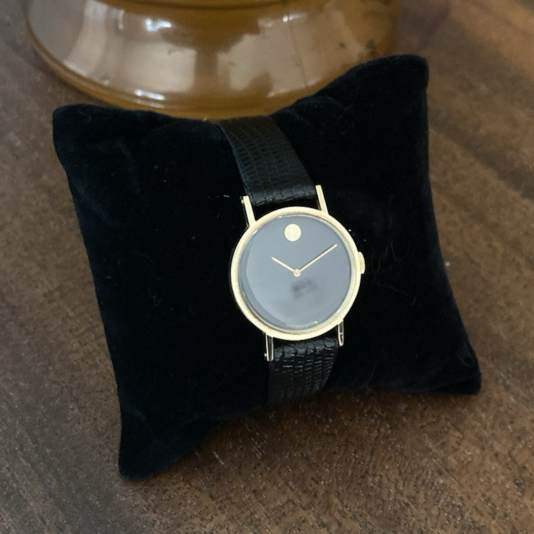 Vintage 1960s Movado 14K Gold Museum Dot Dial Zenith Movement Watch – Serviced