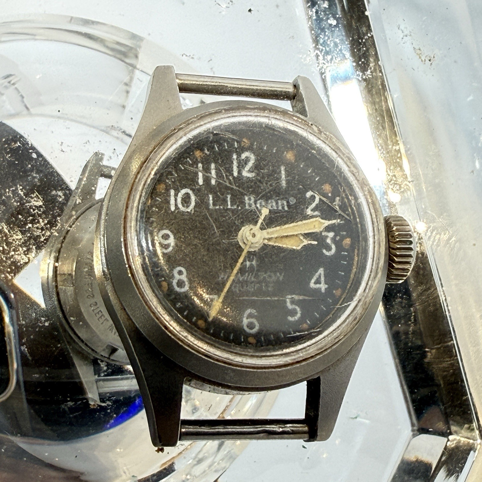 Vintage ~1980 HAMILTON L.L. Bean 870980 Women’s 24mm Mechanical Field Watch 555a